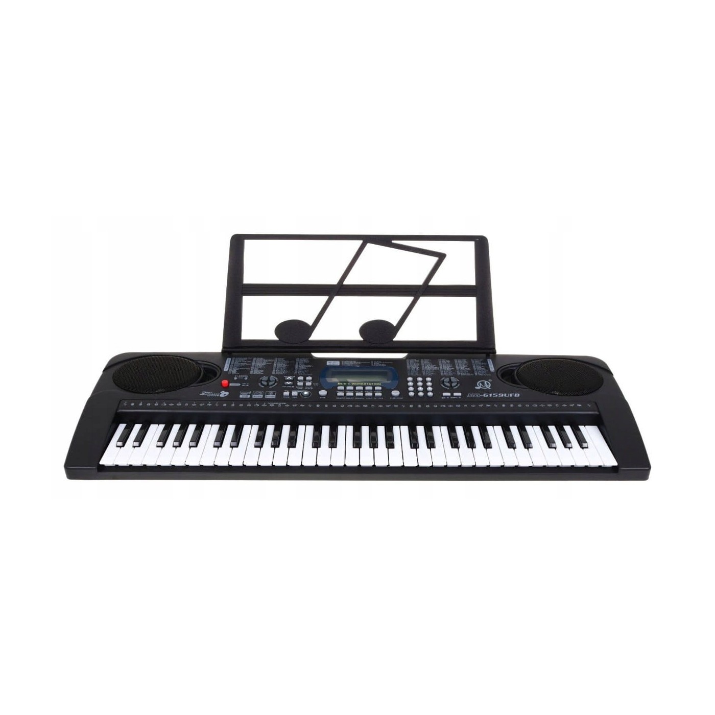 Keybord pro děti 5+ mikrofon poznámkový stojan USB MP3 otáčkoměr - model č. 6159