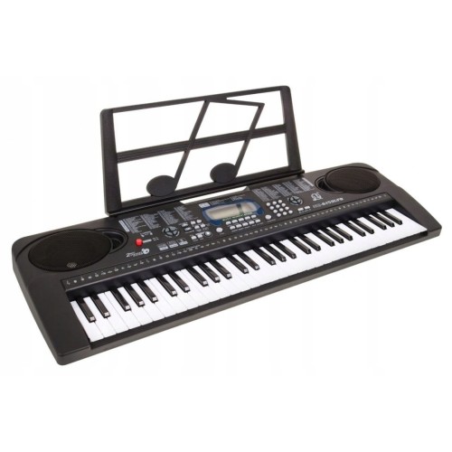 Keybord pro děti 5+ mikrofon poznámkový stojan USB MP3 otáčkoměr - model č. 6159