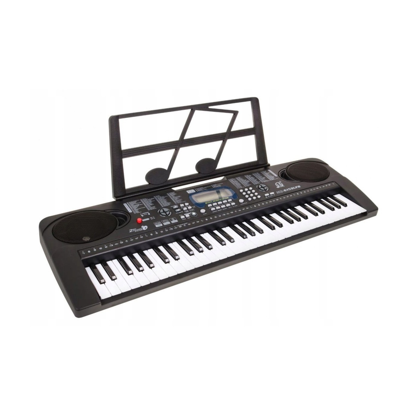 Keybord pro děti 5+ mikrofon poznámkový stojan USB MP3 otáčkoměr - model č. 6159
