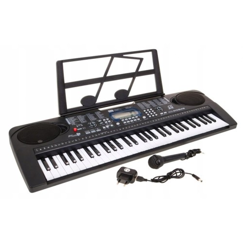 Keybord pro děti 5+ mikrofon poznámkový stojan USB MP3 otáčkoměr - model č. 6159
