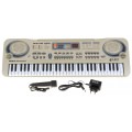 Béžový keybord pro děti 5+ mikrofon + nahrávání + USB MP3 - model # 811
