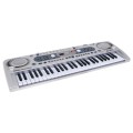 Stříbrný keybord pro děti 5+ mikrofon + USB nahrávání - model # 824