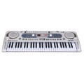 Stříbrný keybord pro děti 5+ mikrofon + USB nahrávání - model # 824