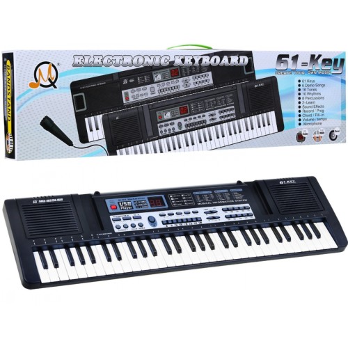 Keybord s lekcemi pro děti 5+ mikrofon + USB nahrávání - model č. 829