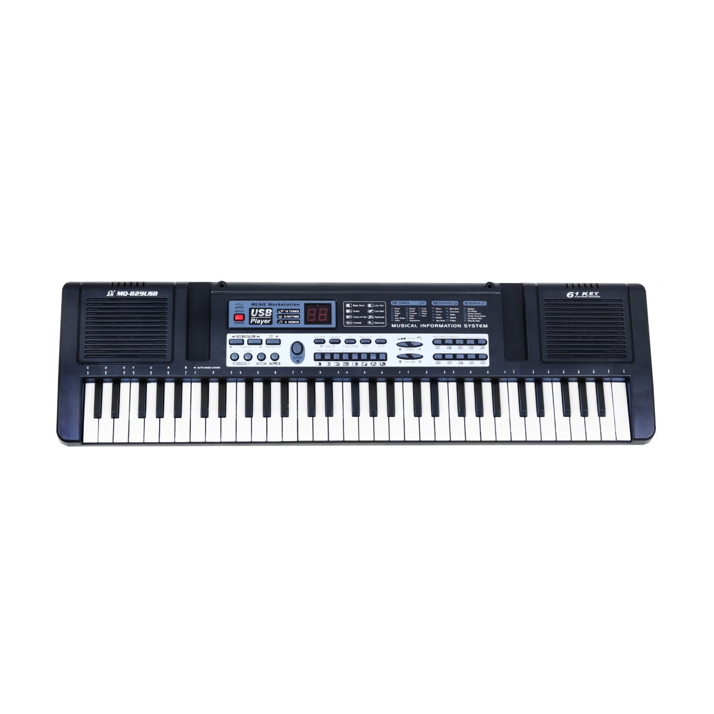 Keybord s lekcemi pro děti 5+ mikrofon + USB nahrávání - model č. 829