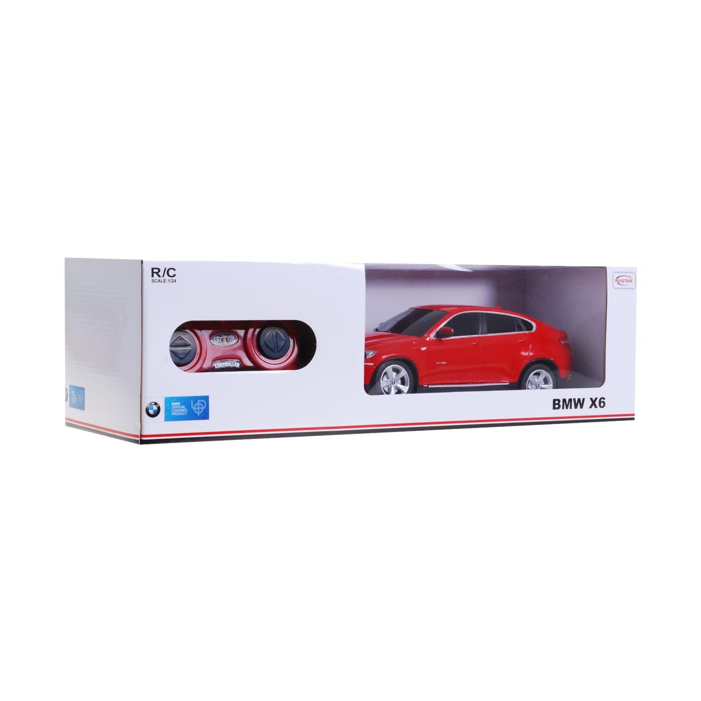BMW X6 červený RASTAR model 1:24 Dálkové ovládání Auto SUV + dálkové ovládání