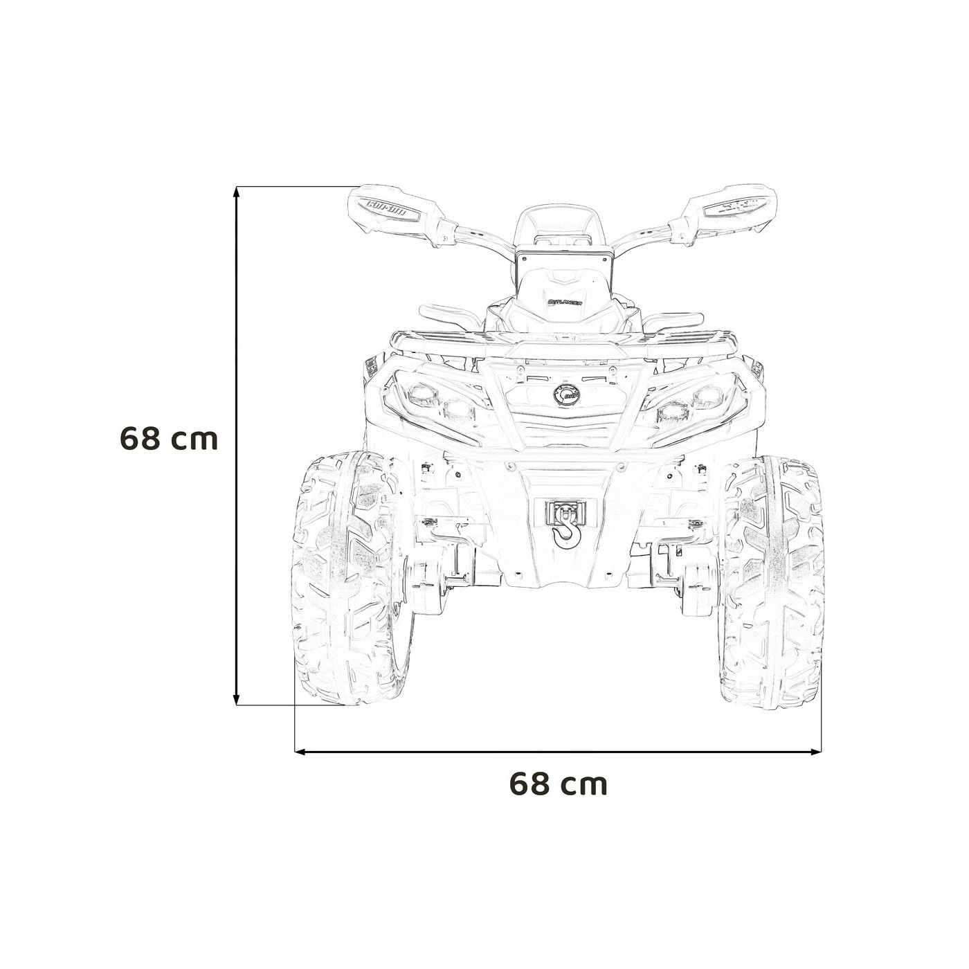 Čtyřkolka Quad Can Am Outlander s dálkovým ovládáním žlutá
