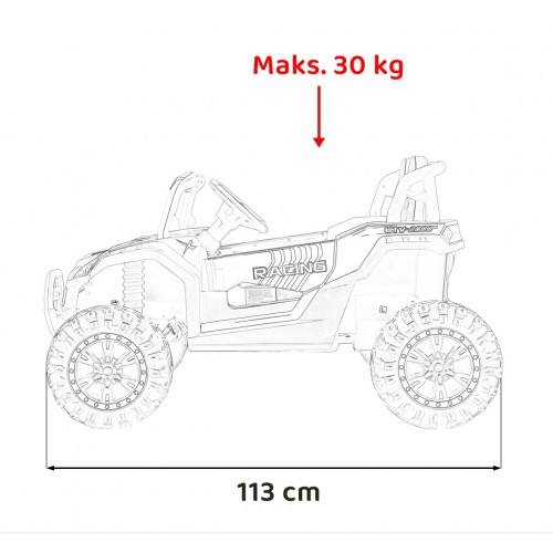 copy of Buggy UTV 2000M Racing Auto Baterie Powečervená Růžová MP3 Echo Světla Dálkové Ovládání Pomalý Start