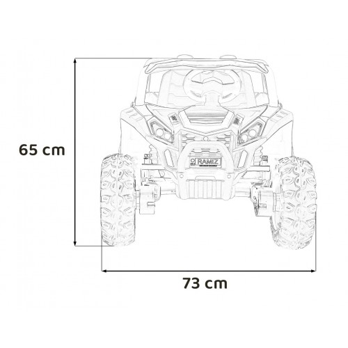 copy of Buggy UTV 2000M Racing Auto Baterie Powečervená Růžová MP3 Echo Světla Dálkové Ovládání Pomalý Start