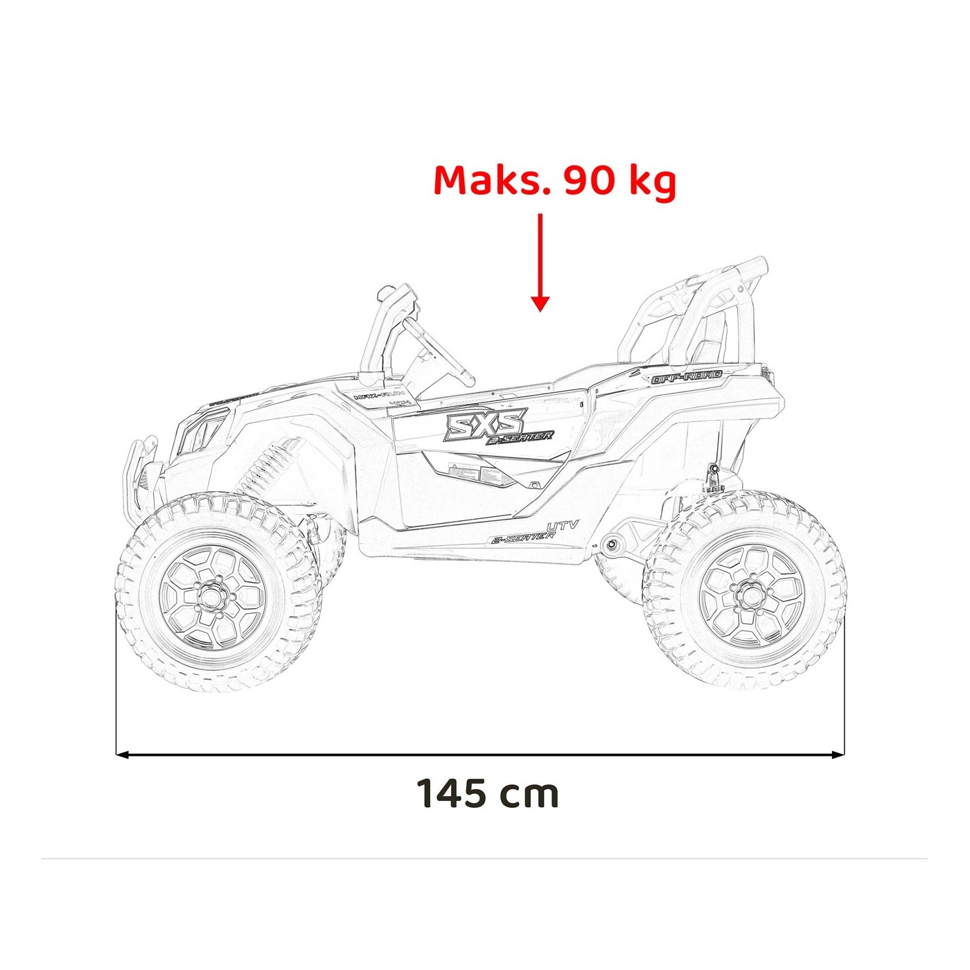 copy of Pojazd UTV X3 Off-Road Niebieski