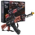 Technické bloky CaDA 738 el. Dětská puška AK47 6+ střelecká funkce + pohyblivé funkce