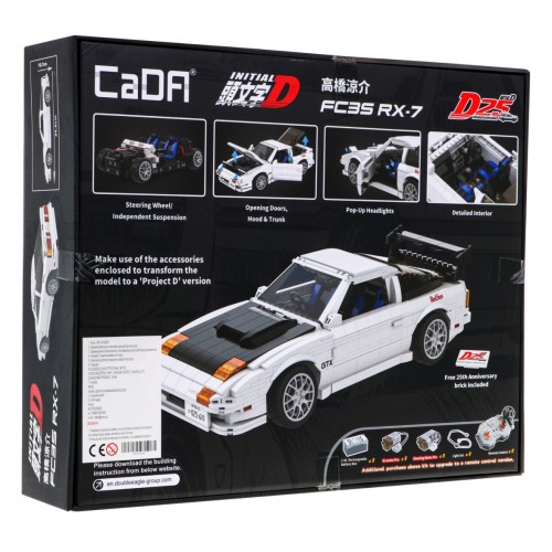 Technické bloky CaDA Initial D 1552 el. Autko FC35 RX-7 pro děti od 8let