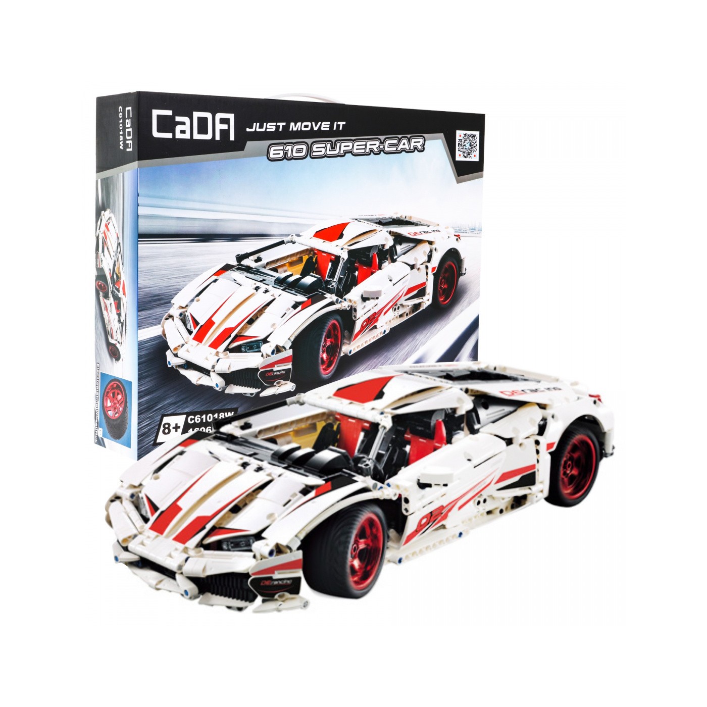 Technické bloky CaDA 1696 el. Sportovní vůz 610 SUPER-auto pro děti 8+