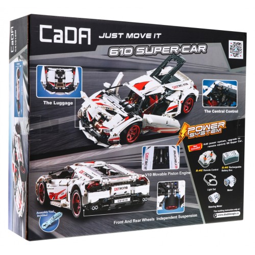 Technické bloky CaDA 1696 el. Sportovní vůz 610 SUPER-auto pro děti 8+