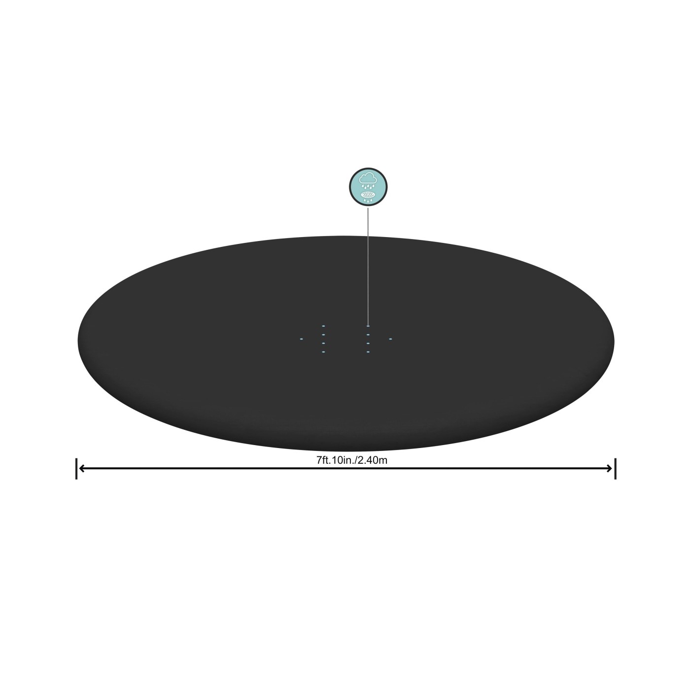 Kryt 280 cm pro rozprostření bazénu Rychlá sada 244 cm/8 stop BESTWAY