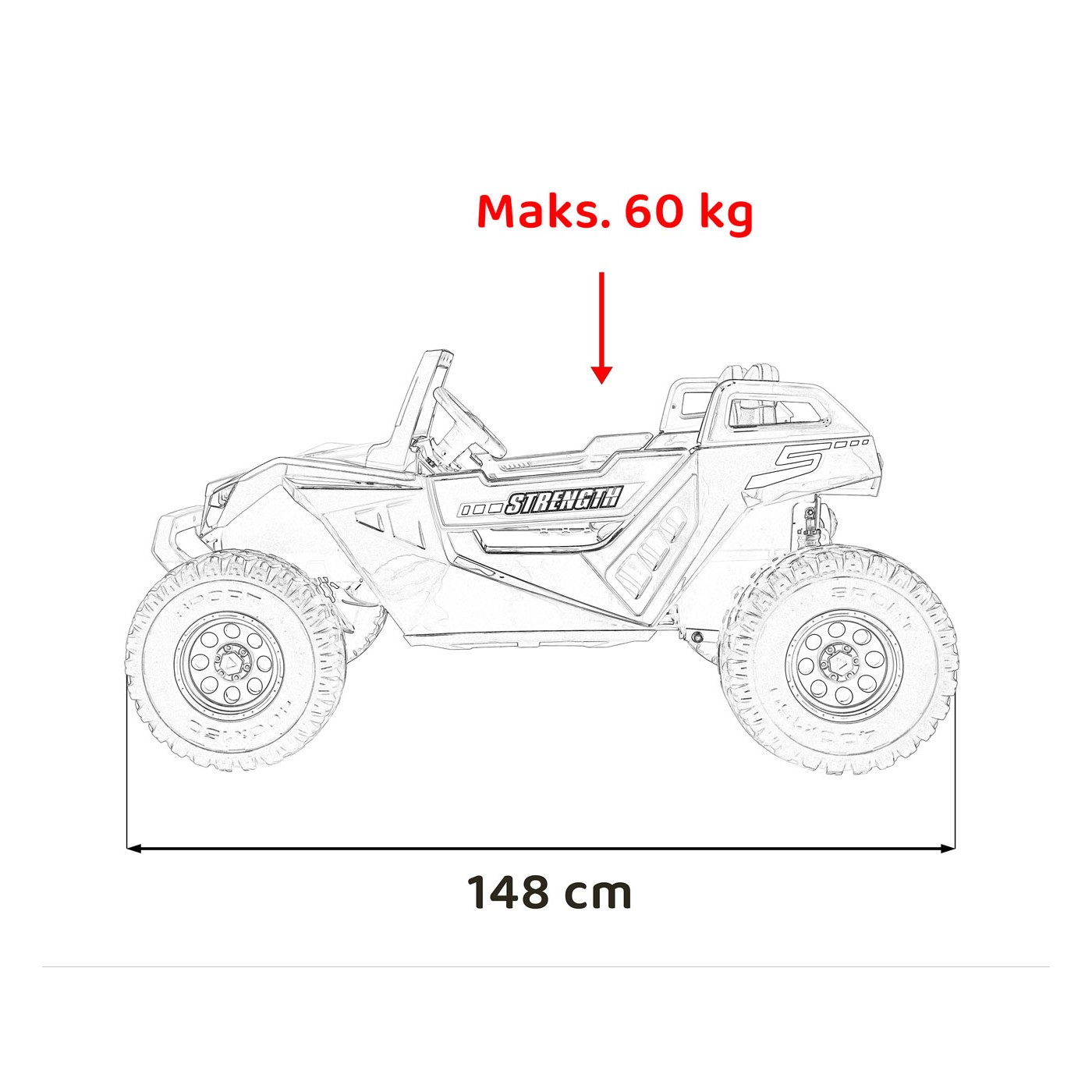Vozidlo Buggy Clash STRONG 4x4 bílé