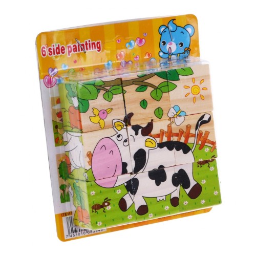 Dřevěné kostky pro nejmenší Farmářská edice