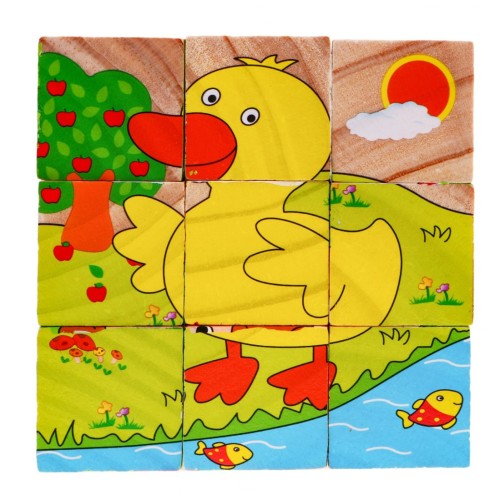 Dřevěné kostky pro nejmenší Farmářská edice