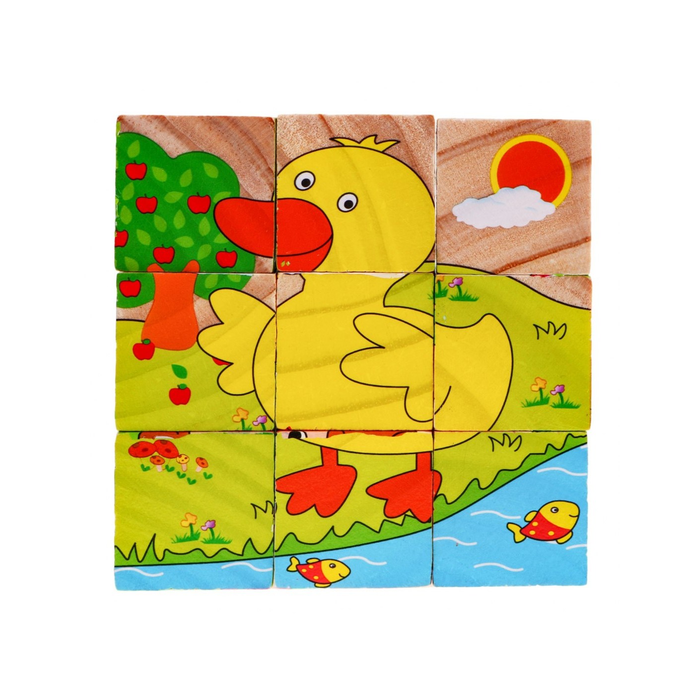 Dřevěné kostky pro nejmenší Farmářská edice