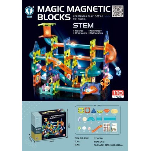 Magnetické bloky sada 110 kusů