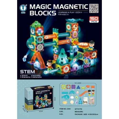 Magnetické bloky sada 150 kusů