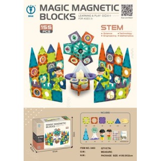 Magnetické bloky sada 155 kusů
