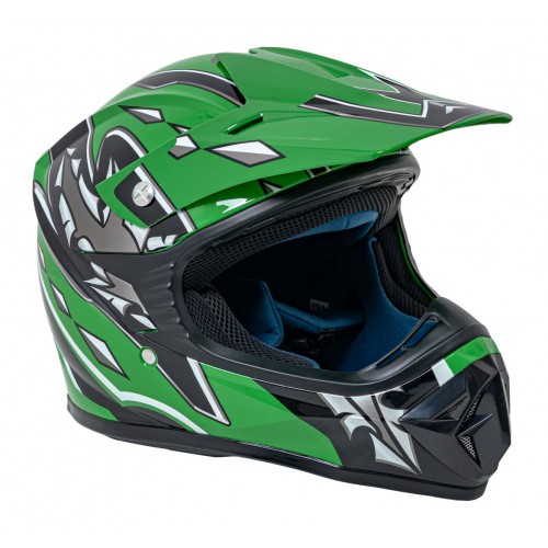 Enduro motocyklová přilba Green S