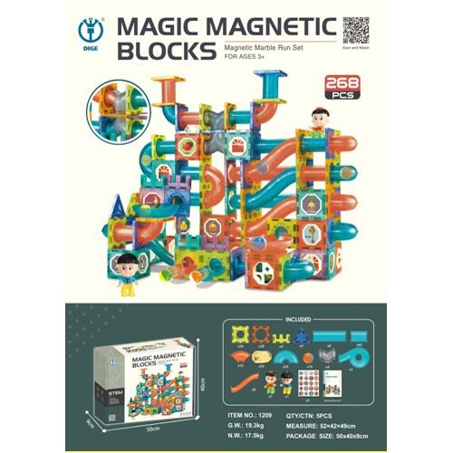 Magnetické bloky sada 268 kusů