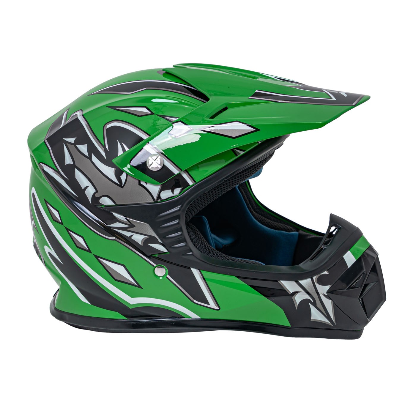 Enduro motocyklová přilba Green M