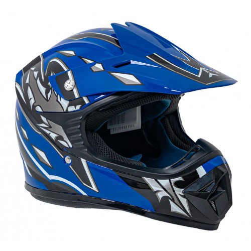Moto přilba Enduro Blue S