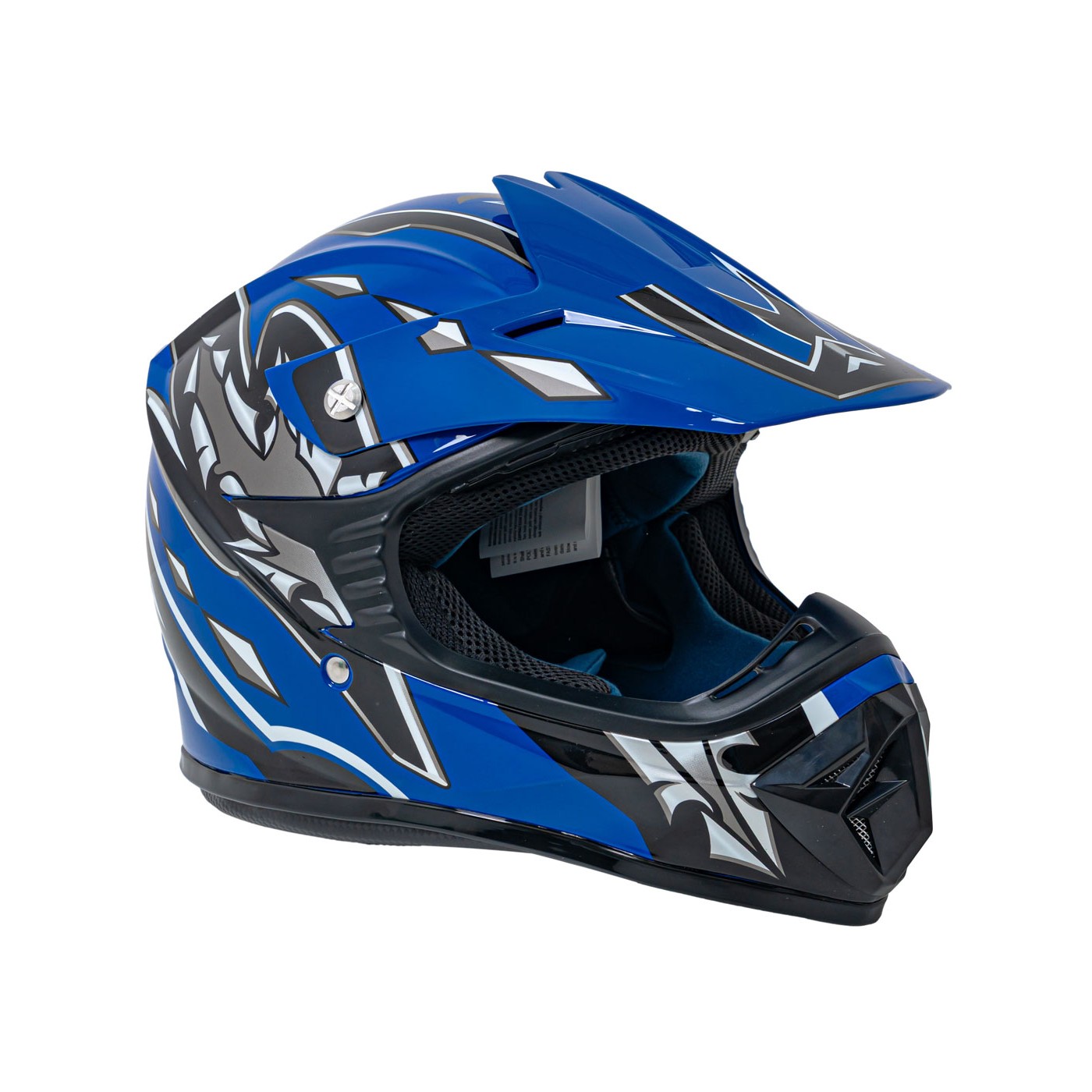 Moto přilba Enduro Blue S