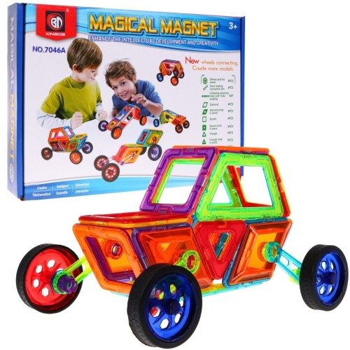 Magnetické bloky sada 46 kusů