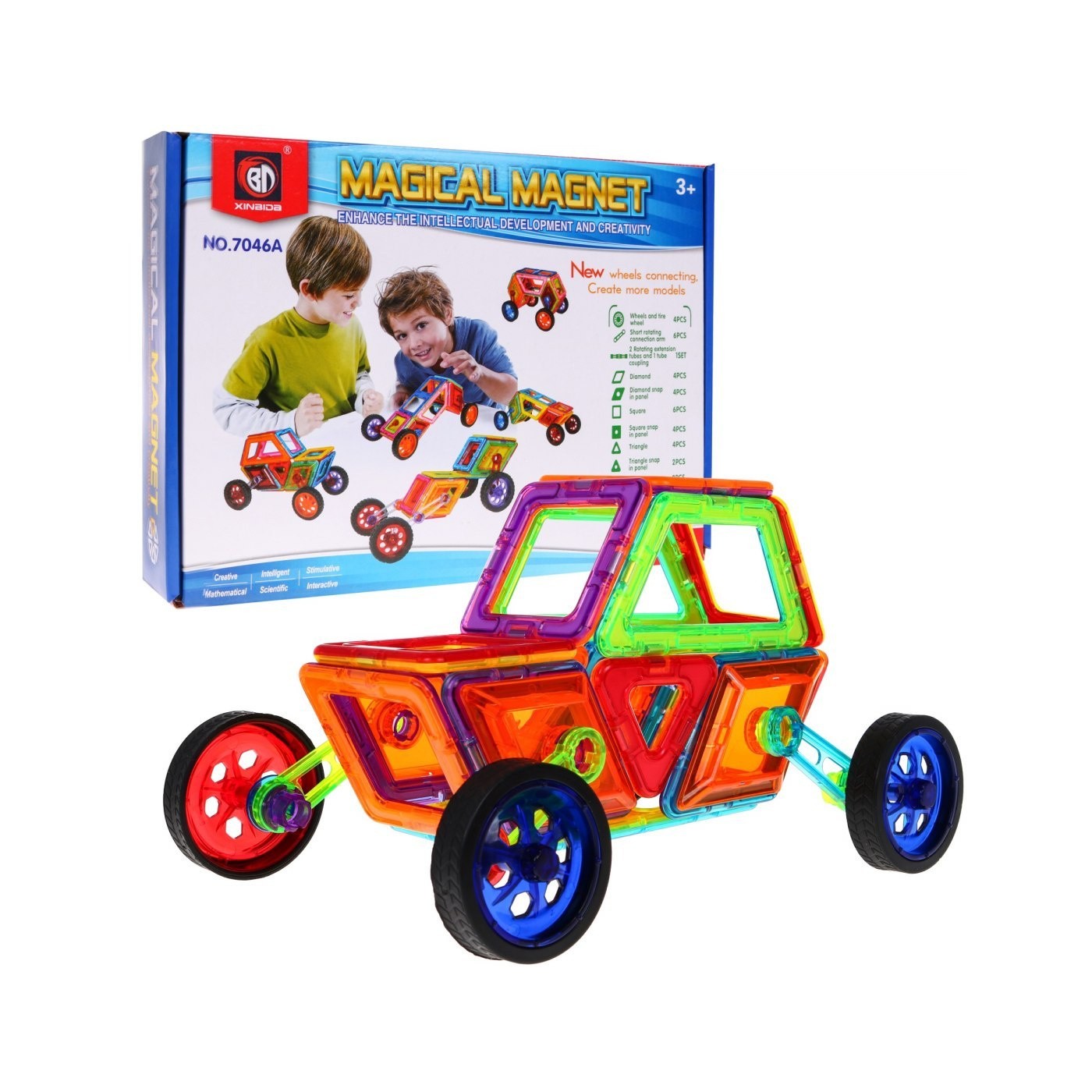 Magnetické bloky sada 46 kusů