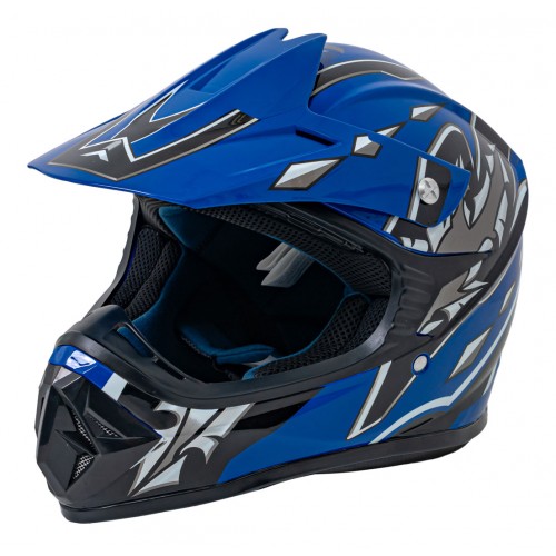 Moto přilba Enduro Blue M