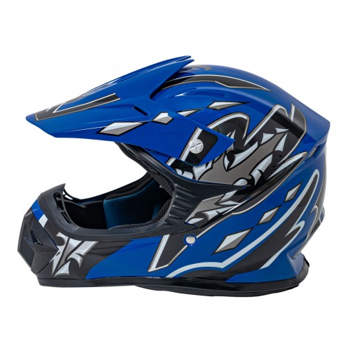 Moto přilba Enduro Blue M