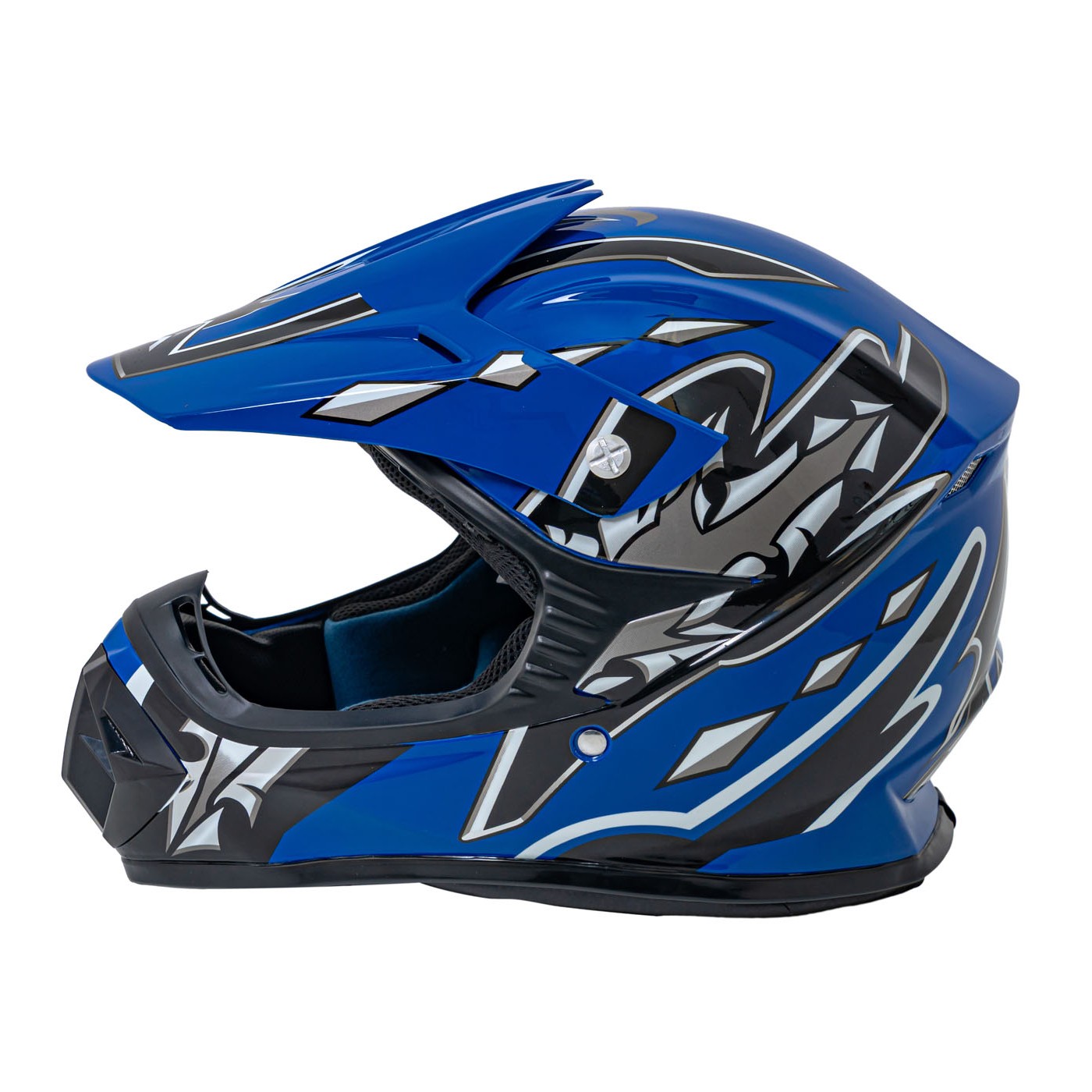 Moto přilba Enduro Blue M