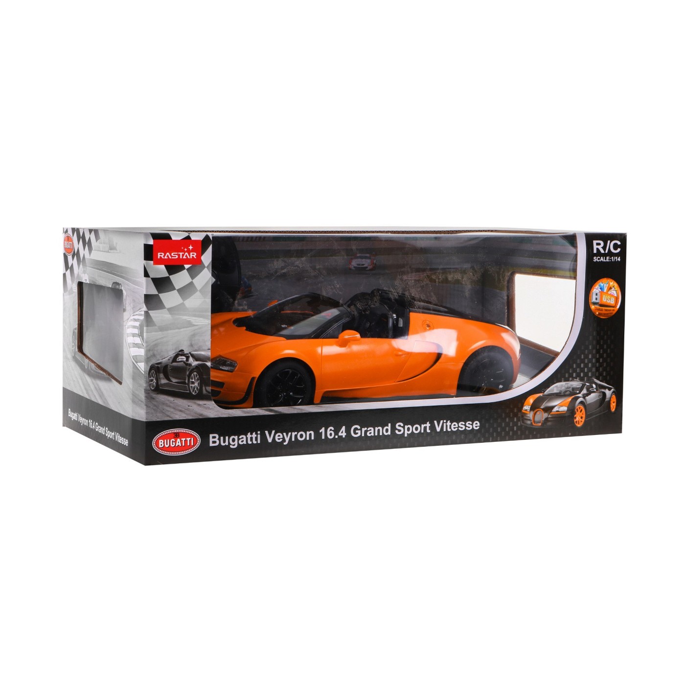 Autíčko R/C Bugatti Veyron Grand Sport Orange 1:14 RASTAR