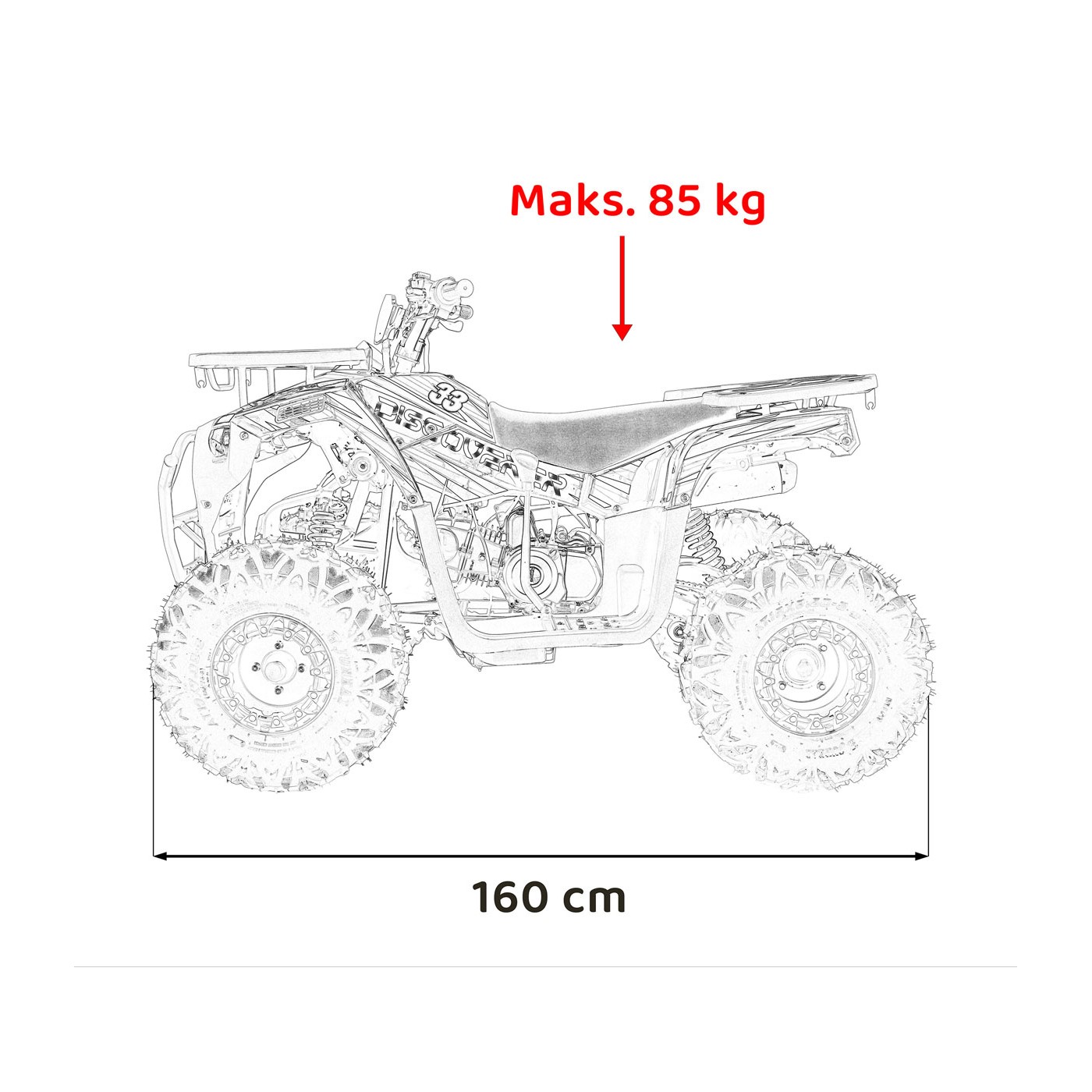 Spalovací čtyřkolka 125CC DISCOVERER žlutá