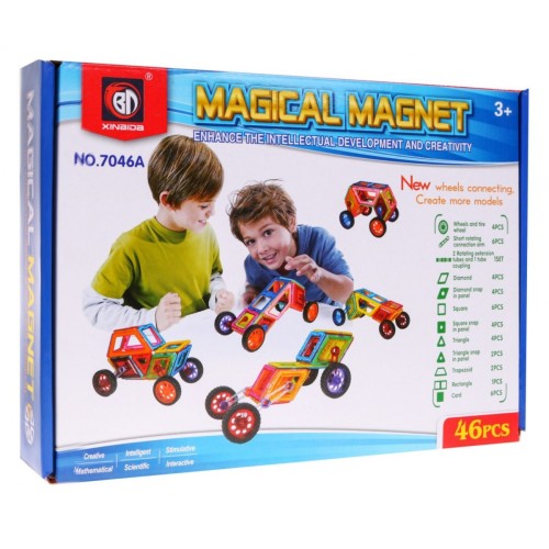 Magnetické bloky sada 46 kusů