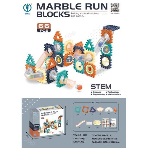 Magnetické bloky sada 66 kusů