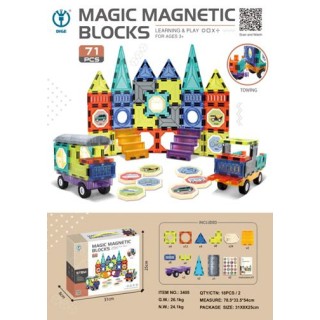 Magnetické bloky sada 71 kusů