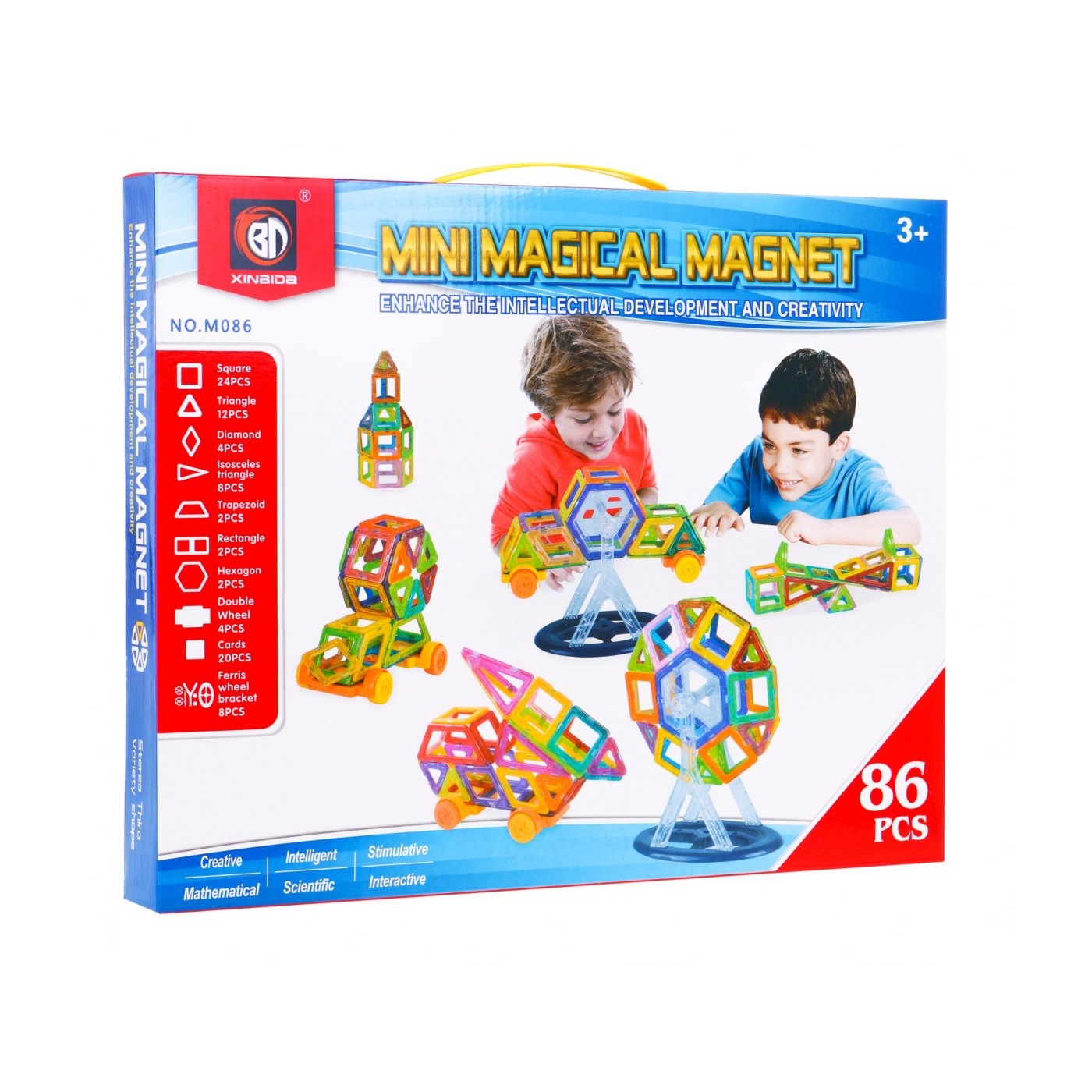 Magnetické bloky sada 86 kusů