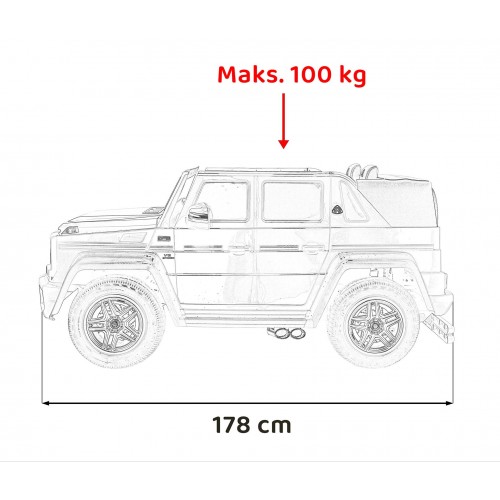 Vozidlo Mercedes Benz MAYBACH G650 Bílé