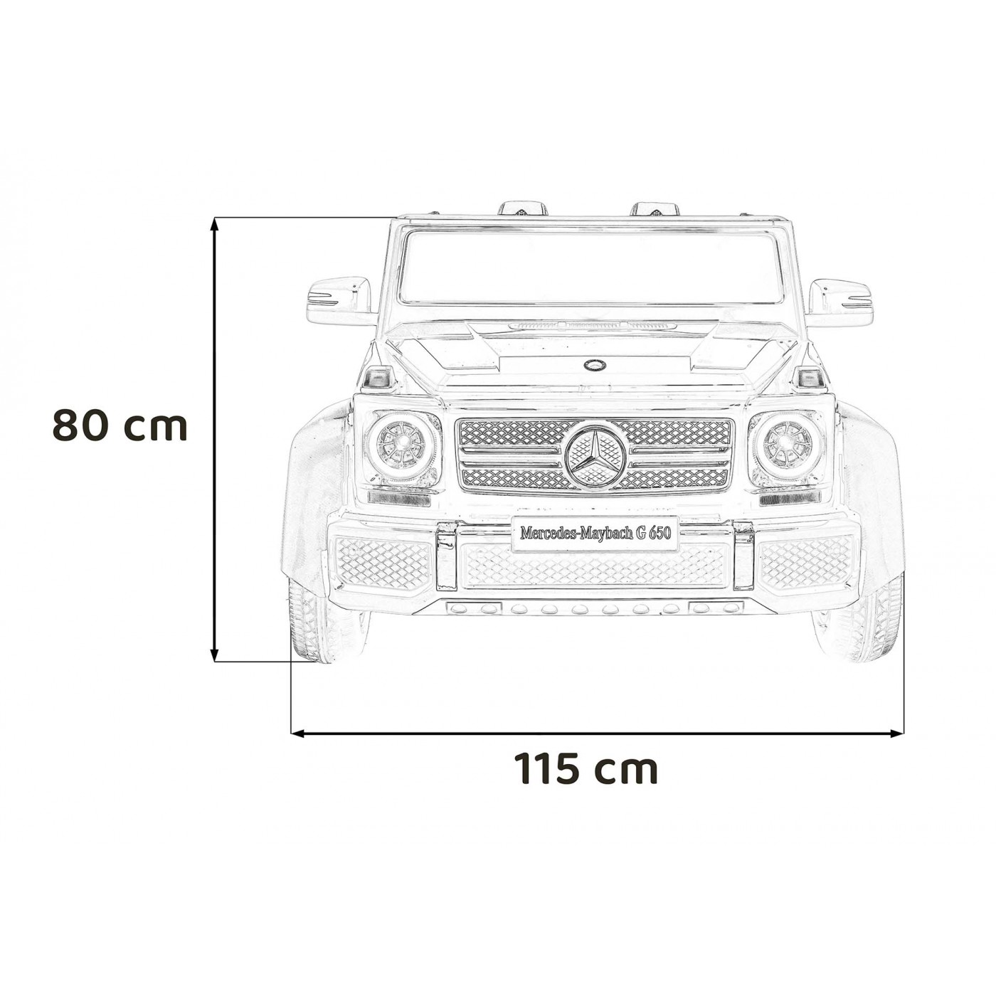 Vozidlo Mercedes Benz MAYBACH G650 Bílé