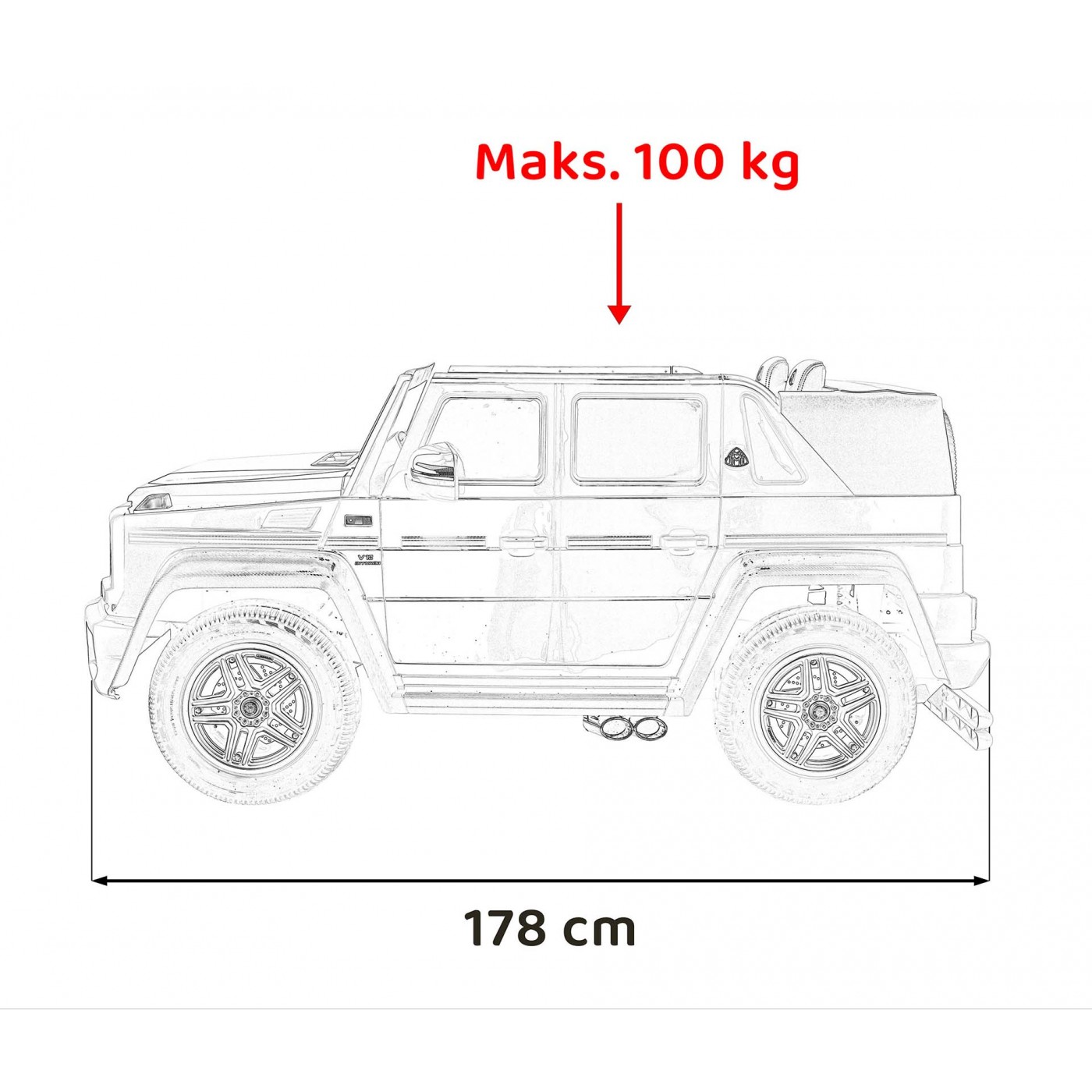 Vozidlo Mercedes Benz MAYBACH G650 STRONG Modré