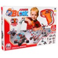 Stavební bloky pro děti 6+ Elektrický šroubovák + Nářadí + 10 modelů pro stavbu 552 el.
