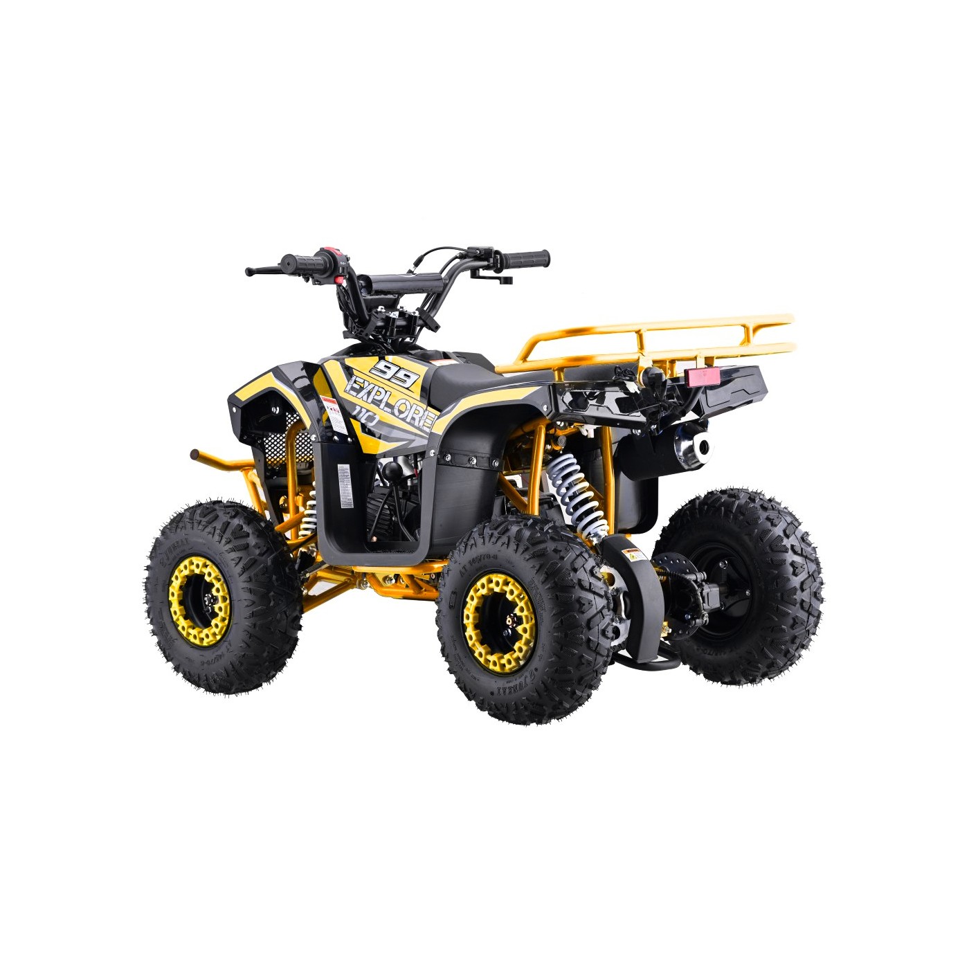Žlutá čtyřkolka se spalovacími motory 110CC EXPLORER
