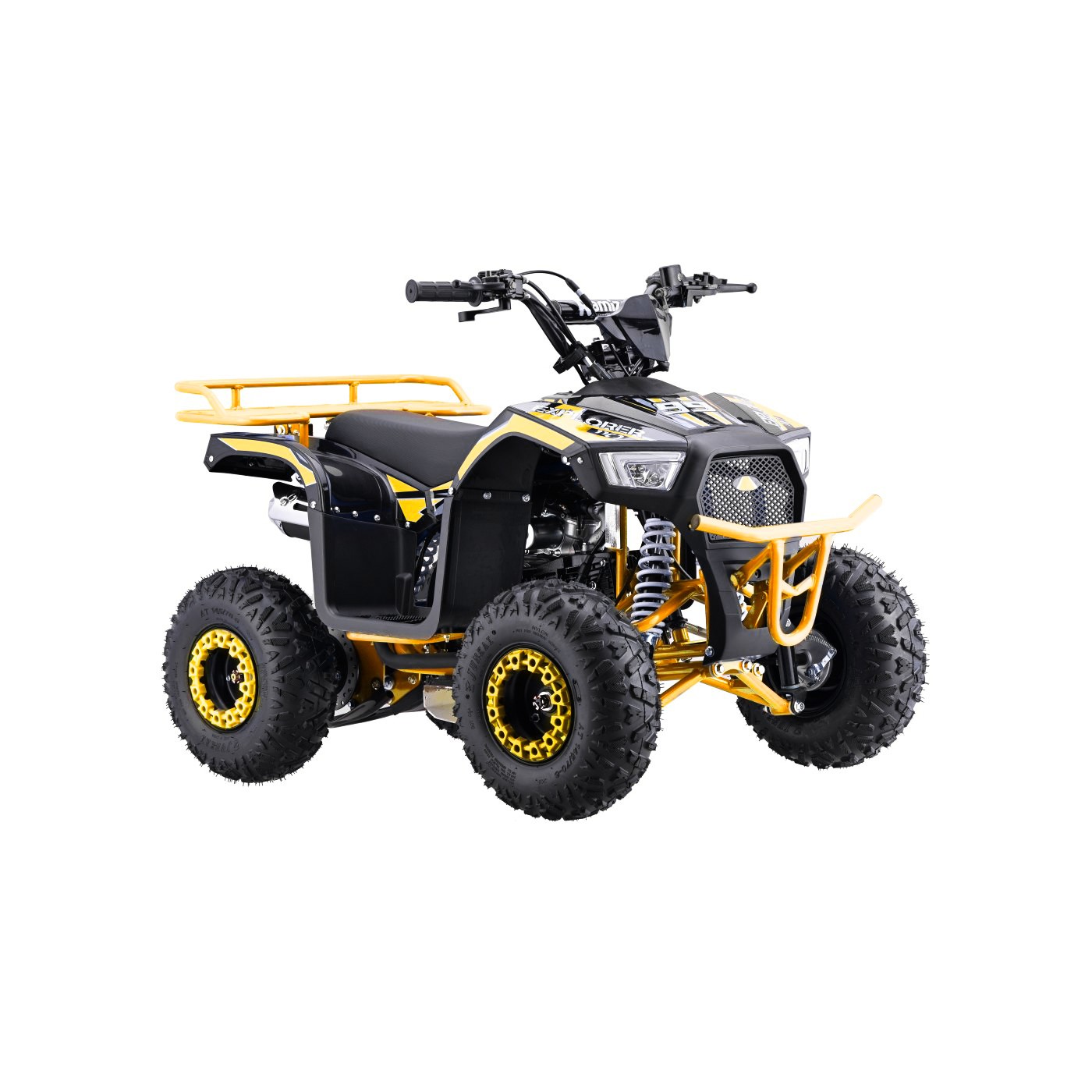 Žlutá čtyřkolka se spalovacími motory 110CC EXPLORER