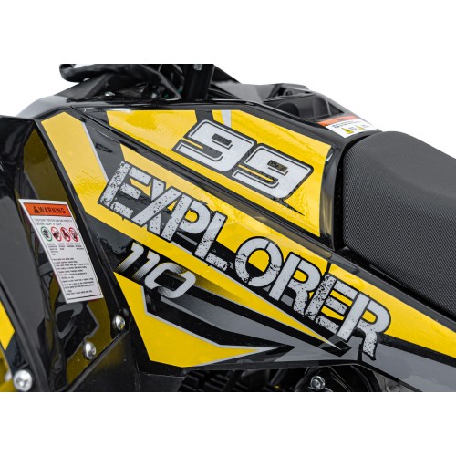 Žlutá čtyřkolka se spalovacími motory 110CC EXPLORER