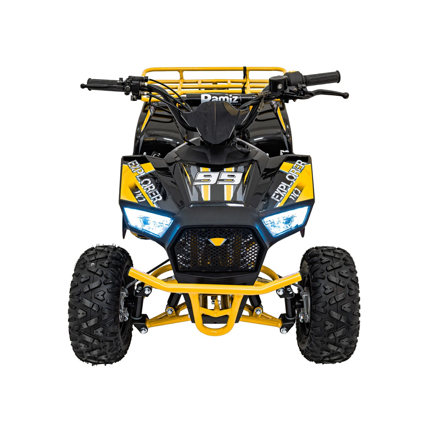 Žlutá čtyřkolka se spalovacími motory 110CC EXPLORER